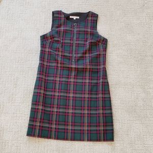 TU Trina Turk green tartan plaid dress size 12